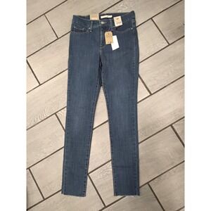 Levi's Women's 311 Shaping Skinny Jeans Dark Wash Raw Hem Size 26